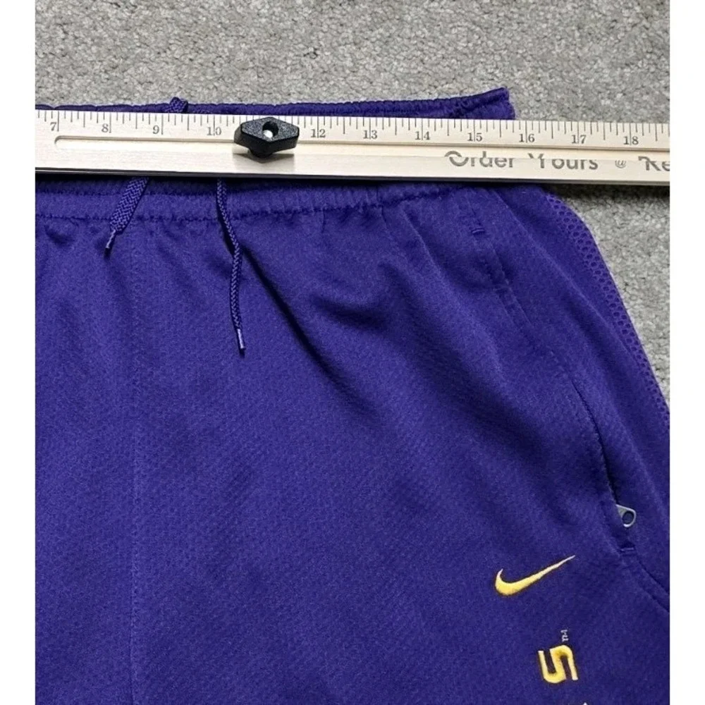VTG Nike LSU‎ Tigers Team Issued purple Sweatpants Warmup Track Pants Dri-Fit XL